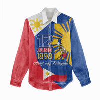 Philippines Independence Day Women Casual Shirt Araw ng Kalayaan Polynesian Sun and YAKAN Pattern LT03 - Polynesian Pride