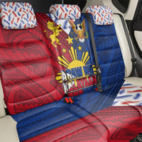 Philippines Independence Day 126th Anniversary Back Car Seat Cover Polynesian Pattern National Flag Style LT03 - Polynesian Pride