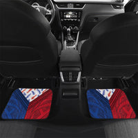 Philippines Independence Day 126th Anniversary Car Mats Polynesian Pattern National Flag Style LT03 Set 2pcs - Back Red - Polynesian Pride