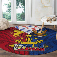 Philippines Independence Day 126th Anniversary Round Carpet Polynesian Pattern National Flag Style
