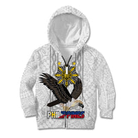 Philippines Eagle Week Kid Hoodie Polynesian Pattern Barong Style