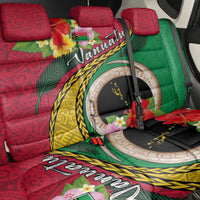 Vanuatu Tribal Boar Tusk Back Car Seat Cover Tropical Plants with Namele and Melanesian Pattern