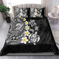 Hawaiian Plumeria Turtles Bedding Set Polynesian Art Tattoo