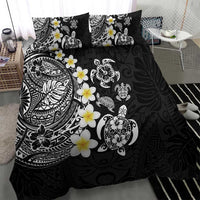 Hawaiian Plumeria Turtles Bedding Set Polynesian Art Tattoo