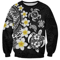 Hawaiian Plumeria Turtles Sweatshirt Polynesian Art Tattoo