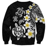 Hawaiian Plumeria Turtles Sweatshirt Polynesian Art Tattoo