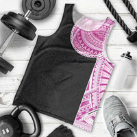 Samoan Art Tattoo Polynesian Pattern Men Tank Top Pink Out Color