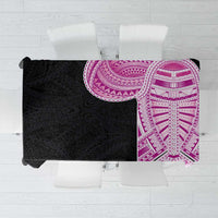 Samoan Art Tattoo Polynesian Pattern Tablecloth Pink Out Color