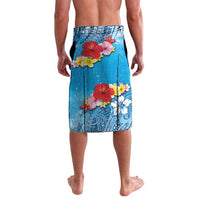 Hawaii Sea Turtle and Tropical Flowers Lavalava Polynesian Tattoo Undersea Vibe