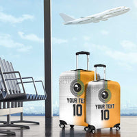 Custom Fiji and Australia Rugby Luggage Cover Aboriginal and Fijian Masi Pattern