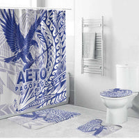 Samoa Pago Pago Aeto Bathroom Set Wingstyle Blue-White Color - Polynesian Pride