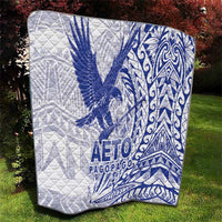 Samoa Pago Pago Aeto Quilt Wingstyle Blue-White Color - Polynesian Pride