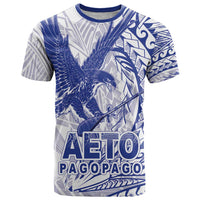 American Samoa Pago Pago Aeto T Shirt Wingstyle Blue-White Color LT03 White - Polynesian Pride