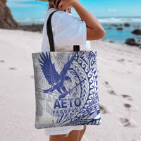 American Samoa Pago Pago Aeto Tote Bag Wingstyle Blue-White Color LT03 - Polynesian Pride