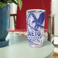 Samoa Pago Pago Aeto Tumbler Cup Wingstyle Blue-White Color - Polynesian Pride