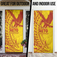Samoa Pago Pago Aeto Door Cover Wingstyle Red-Gold Color - Polynesian Pride