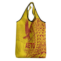 American Samoa Pago Pago Aeto Grocery Bag Wingstyle Red-Gold Color LT03 - Polynesian Pride