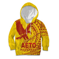 Samoa Pago Pago Aeto Kid Hoodie Wingstyle Red-Gold Color - Polynesian Pride