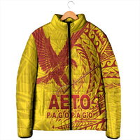 Samoa Pago Pago Aeto Padded Jacket Wingstyle Red-Gold Color - Polynesian Pride