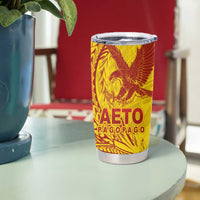 Samoa Pago Pago Aeto Tumbler Cup Wingstyle Red-Gold Color - Polynesian Pride