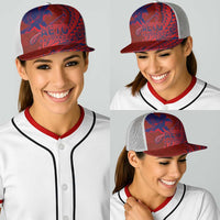 American Samoa Pago Pago Aeto Baseball Net Cap Wingstyle Red-Blue Color - Polynesian Pride