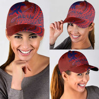 American Samoa Pago Pago Aeto Classic Cap Wingstyle Red-Blue Color - Polynesian Pride