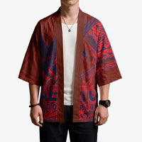 Samoa Pago Pago Aeto Kimono Wingstyle Red-Blue Color - Polynesian Pride