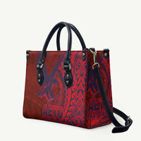 Samoa Pago Pago Aeto Leather Bag Wingstyle Red-Blue Color - Polynesian Pride