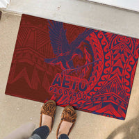 Samoa Pago Pago Aeto Rubber Doormat Wingstyle Red-Blue Color - Polynesian Pride