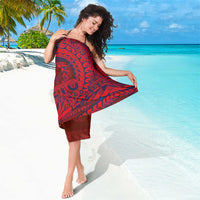 Samoa Pago Pago Aeto Sarong Wingstyle Red-Blue Color - Polynesian Pride