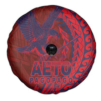 American Samoa Pago Pago Aeto Spare Tire Cover Wingstyle Red-Blue Color LT03 - Polynesian Pride