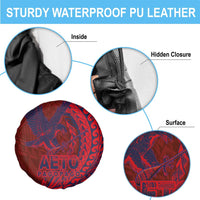 American Samoa Pago Pago Aeto Spare Tire Cover Wingstyle Red-Blue Color LT03 - Polynesian Pride