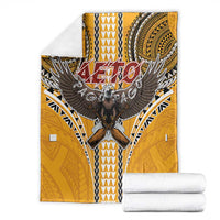 Samoa Pago Pago Aeto Blanket Bald Eagle with Polynesian Art Tattoos - Polynesian Pride