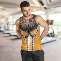 Samoa Pago Pago Aeto Men Tank Top Bald Eagle with Polynesian Art Tattoos - Polynesian Pride