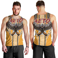 Samoa Pago Pago Aeto Men Tank Top Bald Eagle with Polynesian Art Tattoos - Polynesian Pride