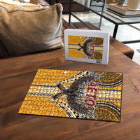 Samoa Pago Pago Aeto Puzzle Bald Eagle with Polynesian Art Tattoos LT03