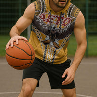 Samoa Pago Pago Aeto Sleeveless Hoodie Bald Eagle with Polynesian Art Tattoos - Polynesian Pride