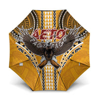 Samoa Pago Pago Aeto Umbrella Bald Eagle with Polynesian Art Tattoos - Polynesian Pride