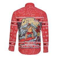 new-zealand-christmas-long-sleeve-button-shirt-santa-catch-the-wave-maori-pattern-retro-style