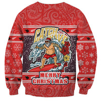 new-zealand-christmas-sweatshirt-santa-catch-the-wave-maori-pattern-retro-style