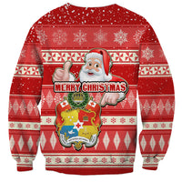 tonga-christmas-sweatshirt-the-santa-coat-of-arms-with-ngatu-and-snow-pattern