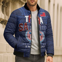 Custom Rugby Toa Samoa Bomber Puffer Jacket Champions Six Eight Five - Polynesian Pride