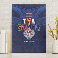 Rugby Toa Samoa Canvas Wall Art Champions Six Eight Five LT03 Without Frame Blue - Polynesian Pride