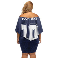 Custom Rugby Toa Samoa Family Matching Off Shoulder Short Dress and Hawaiian Shirt Champions Six Eight Five LT03 - Polynesian Pride