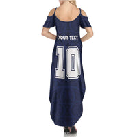 Custom Rugby Toa Samoa Family Matching Summer Maxi Dress and Hawaiian Shirt Champions Six Eight Five - Polynesian Pride