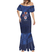 Custom Rugby Toa Samoa Mermaid Dress Champions Six Eight Five - Polynesian Pride