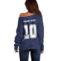 Custom Rugby Toa Samoa Off Shoulder Sweater Champions Six Eight Five LT03 - Polynesian Pride
