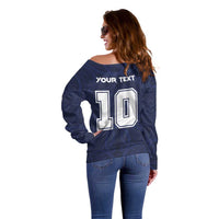 Custom Rugby Toa Samoa Off Shoulder Sweater Champions Six Eight Five LT03 - Polynesian Pride