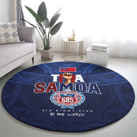 Rugby Toa Samoa Round Carpet Champions Six Eight Five LT03 - Polynesian Pride