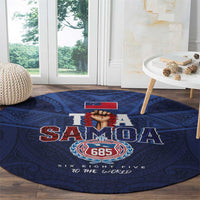 Rugby Toa Samoa Round Carpet Champions Six Eight Five LT03 - Polynesian Pride